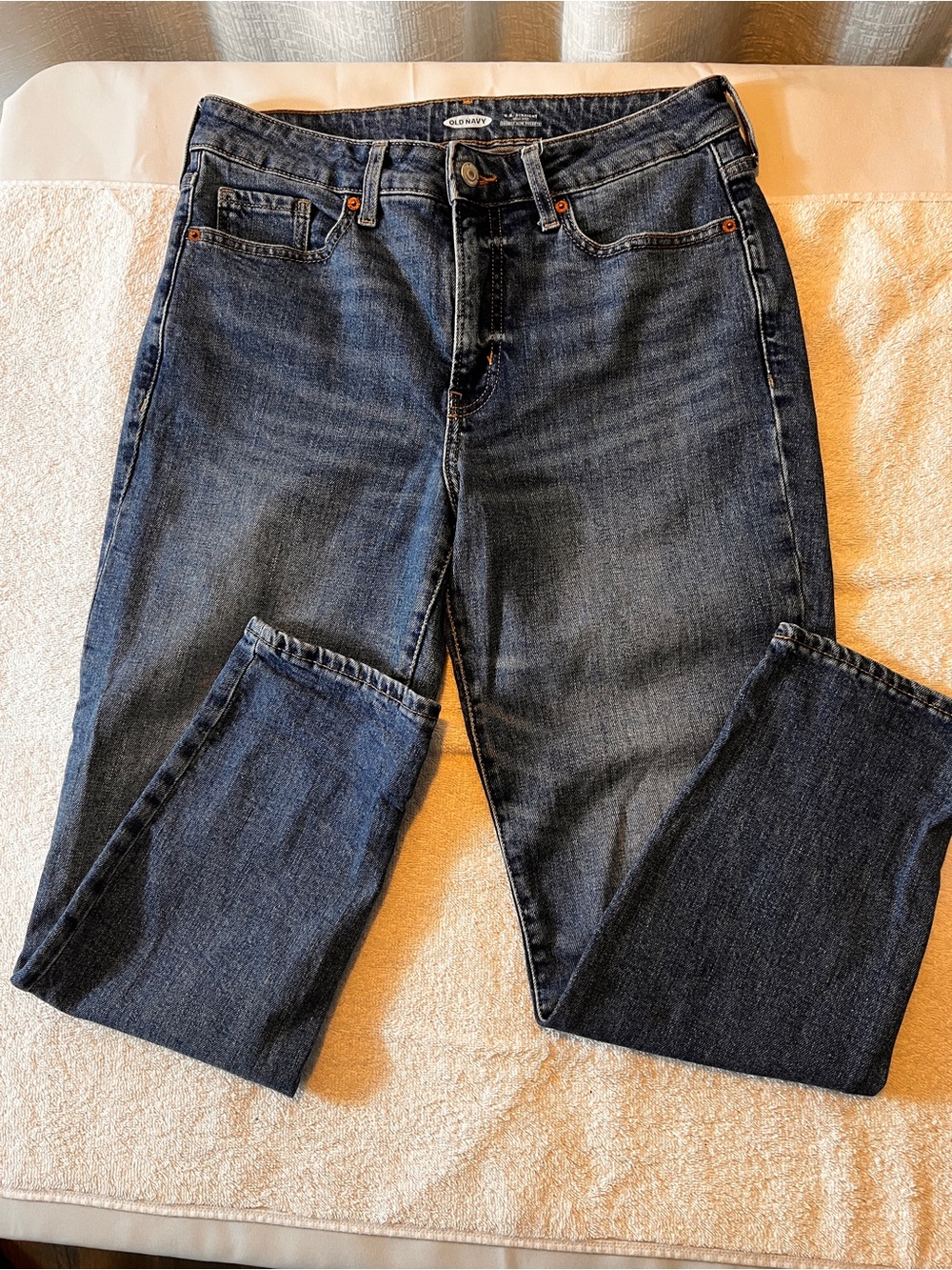 Old Navy Women's Dark Blue Straight Leg Jeans